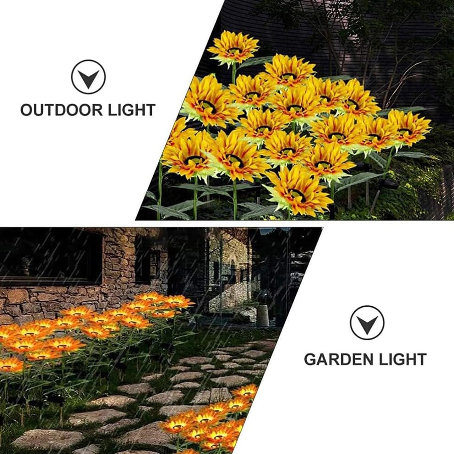 Solar Sunflower Garden Lights
