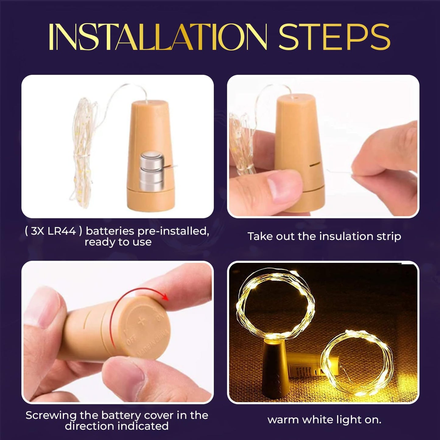 20 LED Bottle Decorative Cork Lights
