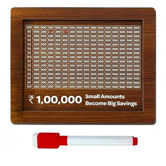 100000/- Savings Wooden Piggy Bank for Kids & Adults