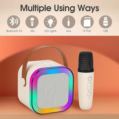 Karaoke Mic for Kids & Adults with Mini Portable Speaker
