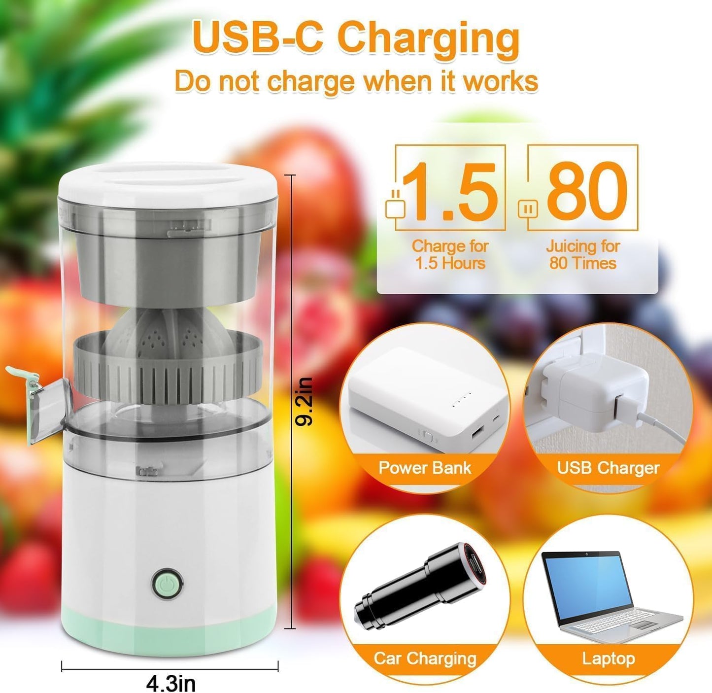 Wireless fruits press Juicer