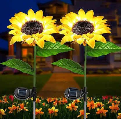 Solar Sunflower Garden Lights
