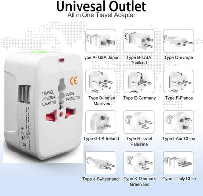 Universal Travel Adapter Plug - International Multipurpose All-in-One Solution
