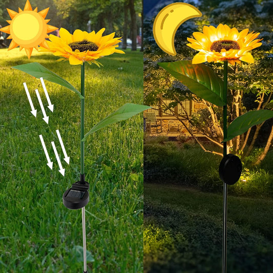 Solar Sunflower Garden Lights
