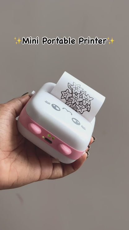 Mini bluetooth thermal label Printer
