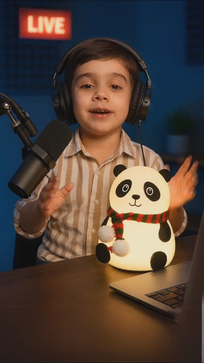 Rechargeable Silicone Panda Night Light for Kids