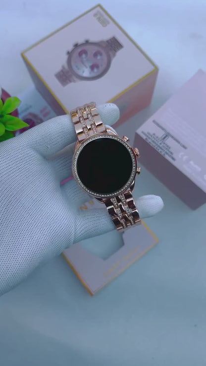 ChronoX Women’s Smartwatch with Rose Gold Strap