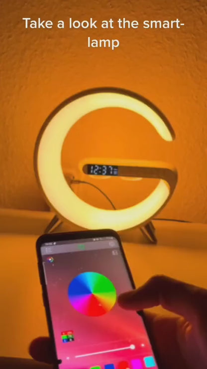 3-in-1 Night Light Bluetooth Speaker with 15W Wireless Mobile Charger