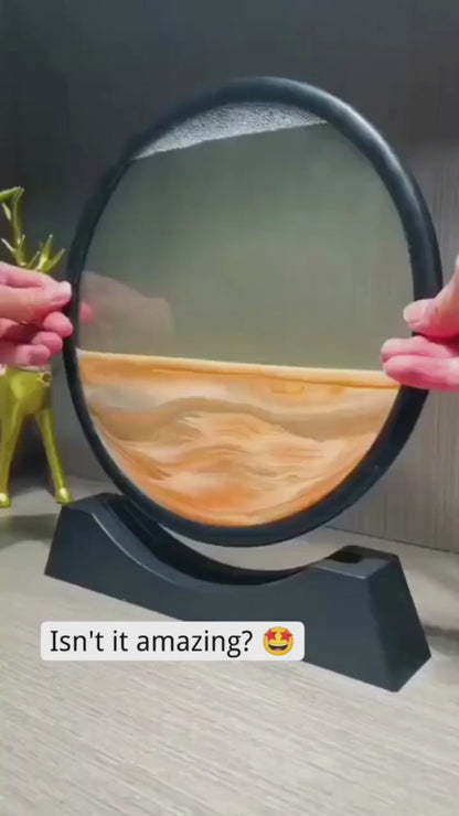 Moving Sand Art Picture Glass Liquid Live Painting